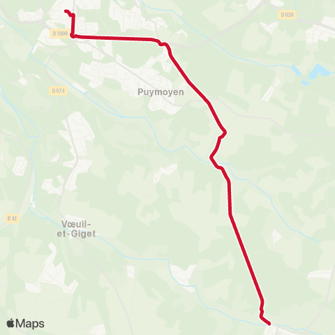 Möbius La Couronne / Vœuil-et-Giget map
