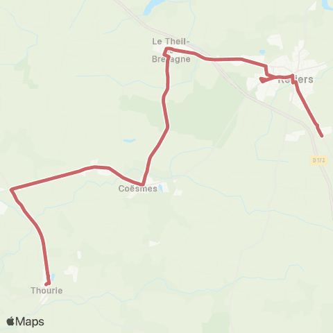 Mobilifées Thourie Zone de loisirs - Retiers ZA le Houssay map