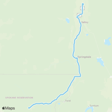 Moccasin Express Chewelah map