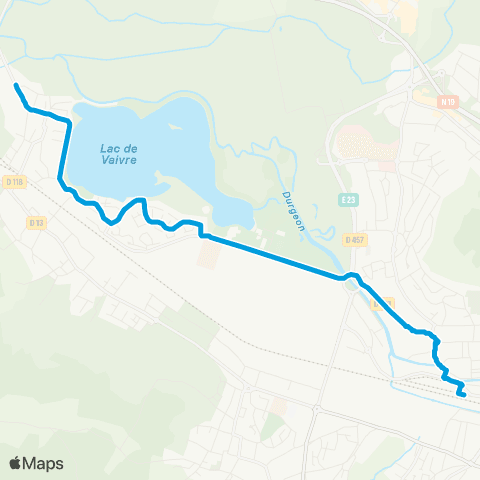 Moova Mobilités PEM <> Vaivre des Angles map