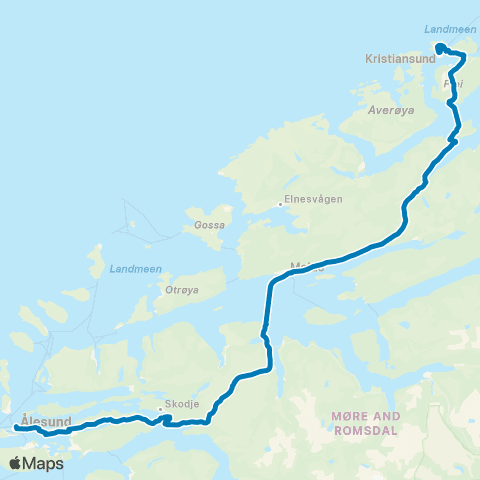 FRAM Fram Ekspress Ålesund-Molde-Kristiansund map