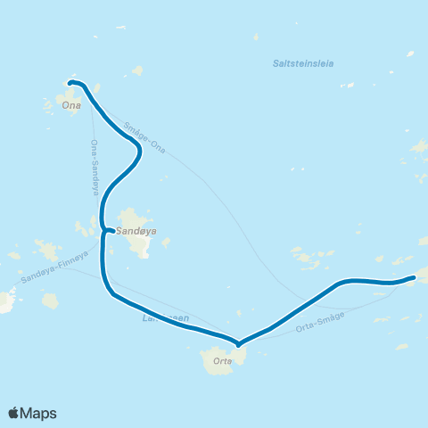 FRAM Småge-Finnøya-Sandøya-Ona map