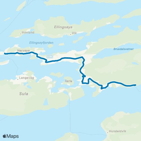 FRAM Nattbuss Ålesund map