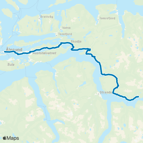 FRAM Valldal-Sjøholt-Ålesund map