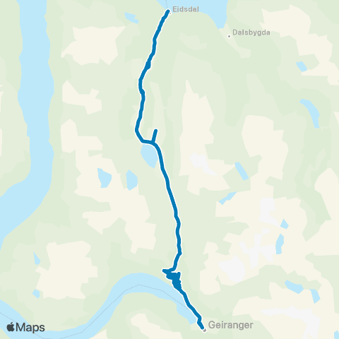 FRAM Geiranger-Eidsdal map