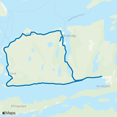 FRAM Brattvåg-Skjeltene-Brattvåg map