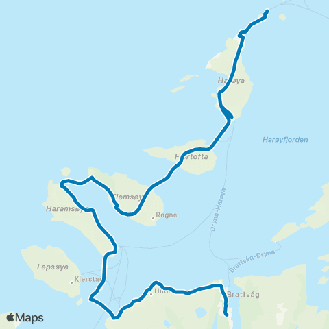 FRAM Finnøya-Brattvåg map