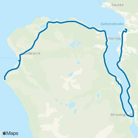 FRAM Sykkylven-Straumgjerde-Ikornnes map