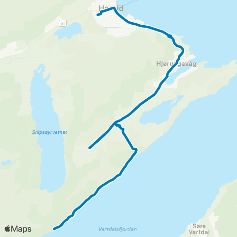 FRAM Hareid-Hjørungavåg map