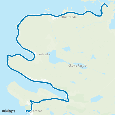 FRAM Larsnes-Gjerdsvika-Stoksund map