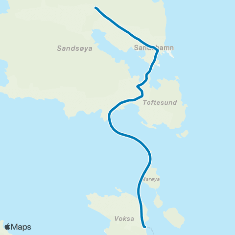 FRAM Sandsøy-Voksa map