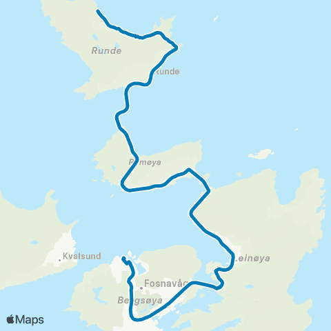 FRAM Fosnavåg-Rermøy-Runde map