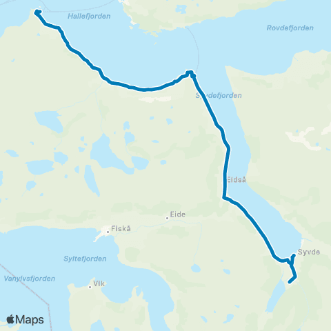 FRAM Syvde-Koparnes-Åram map