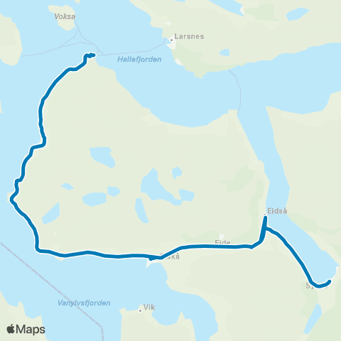 FRAM Åram-Fiskå-Syvde map