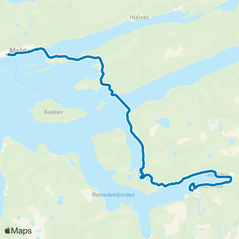FRAM Fram Ekspress Molde-Åndalsnes map
