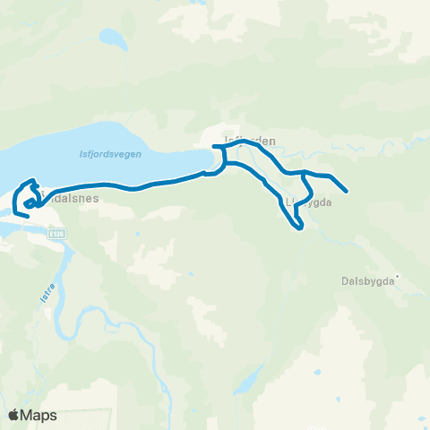 FRAM Åndalsnes-Isfjorden map