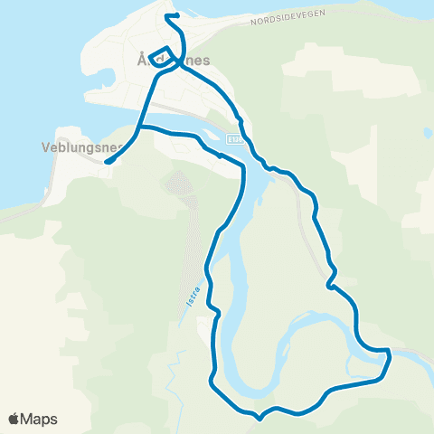 FRAM Åndalsnes-Sogge-Frydenlund map