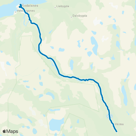 FRAM Åndalsnes - Bjorli map
