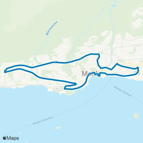 FRAM Sentrum-Glomstua map