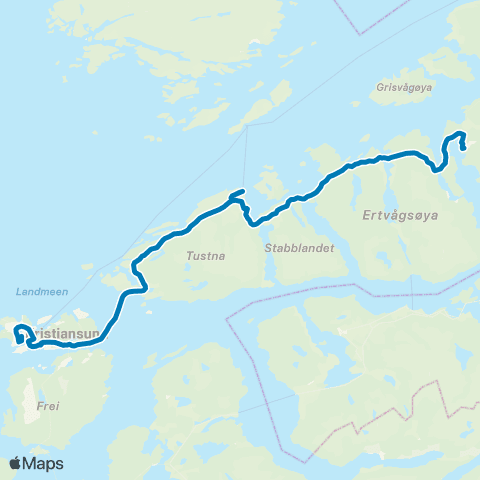 FRAM Kristiansund-Tømmervåg-Aure map