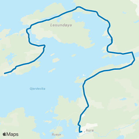 FRAM Gjerda-Aukan-Lesund-Aure map
