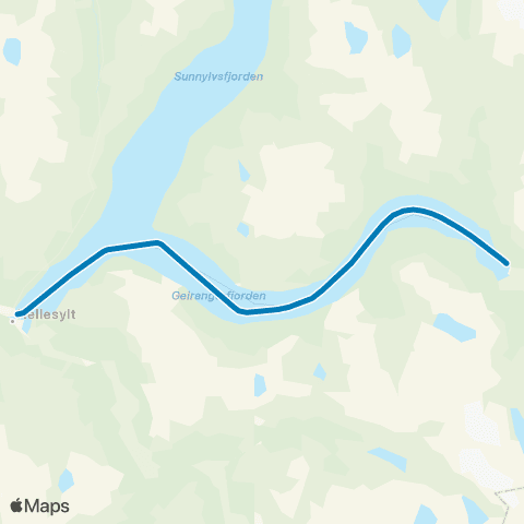 FRAM Geiranger - Hellesylt map