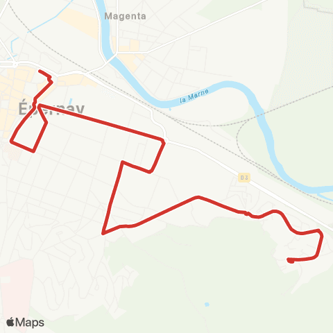 Mouvéo Épernay Gare rout. / Épernay Belle Noue map