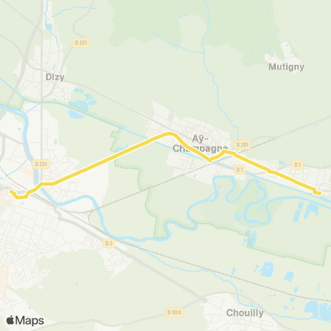 Mouvéo Épernay Gare rout. / Mareuil Ctre - Halte nautique map