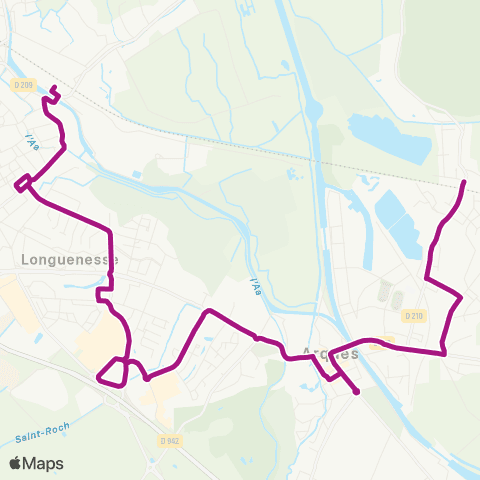 Mouvéo Saint-Omer (Gare) > Arques (Malhôve) map