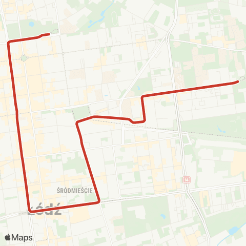 MPK Łódź Narutowicza-Radiostacja-Północna map