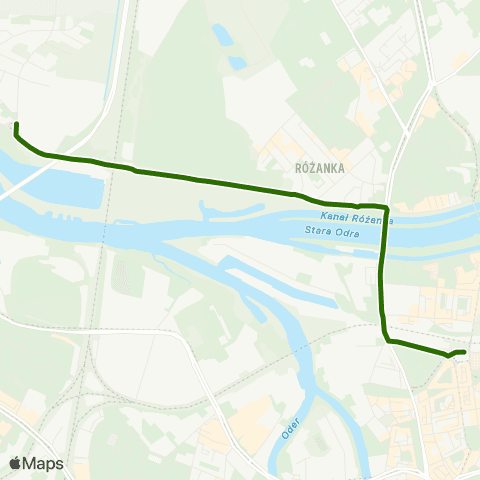 MPK Wrocław Osobowice — Dworzec Nadodrze map