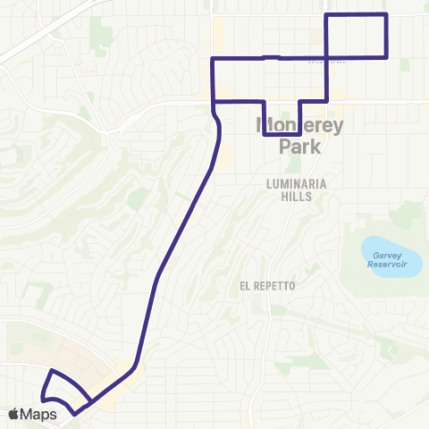 Spirit Bus Route 1 map