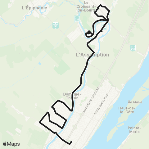 exo L'Assomption Repentigny Secteur le Gardeur - Cégep map