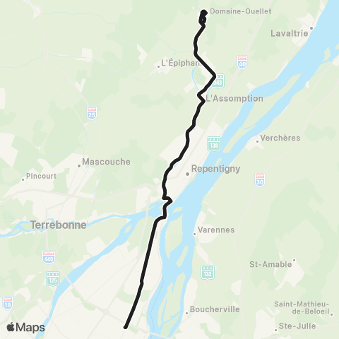 exo L'Assomption L'Assomption-Repentigny-Charlemagne-Montréal map