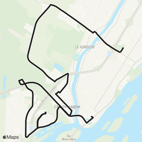 exo L'Assomption Charlemagne - Chplg - Terrebonne map