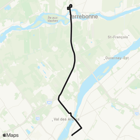 exo Terrebonne-Mascouche Terrebonne - Montréal map