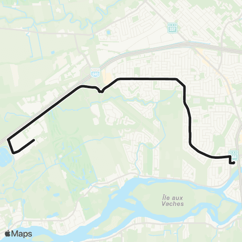 exo Terrebonne-Mascouche Taxibus - Parc Industriel (s/ Réservation) map
