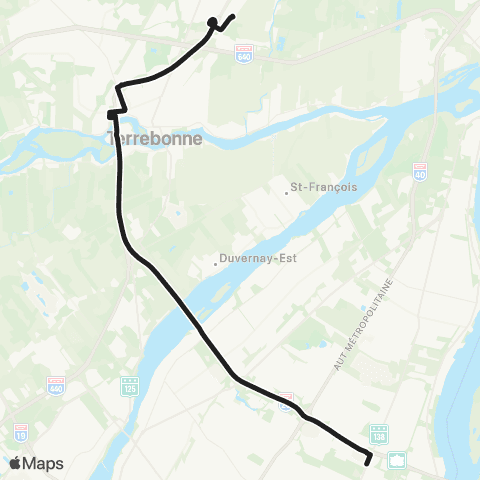 exo Terrebonne-Mascouche Gare Mascouche - Terrebonne - Terminus Radisson map