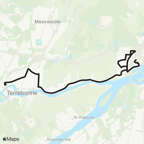 exo Terrebonne-Mascouche Terrebonne - Lachenaie map