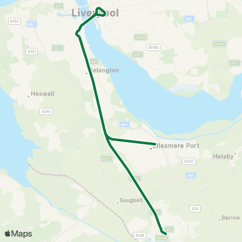 Merseyrail Wirral map