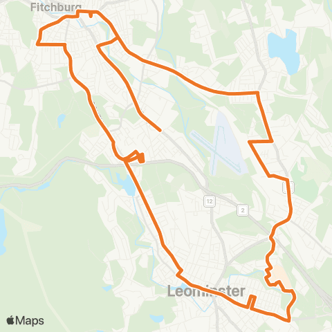 MART Fitchburg / Leominster / Lunenburg map