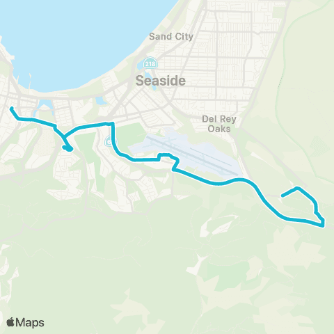 Monterey-Salinas Transit Monterey - Ryan Ranch map