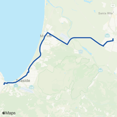 Monterey-Salinas Transit Monterey - Salinas map