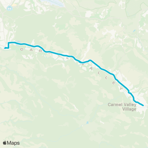 Monterey-Salinas Transit Crossroads Carmel - Carmel Valley map