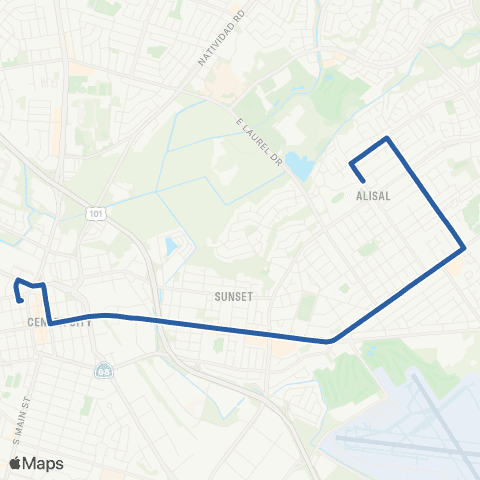 Monterey-Salinas Transit Salinas - Alisal map