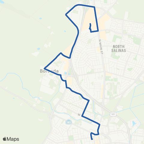 Monterey-Salinas Transit Salinas - Northridge via Westridge map