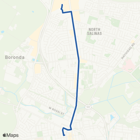 Monterey-Salinas Transit Salinas - Northridge via North Main map