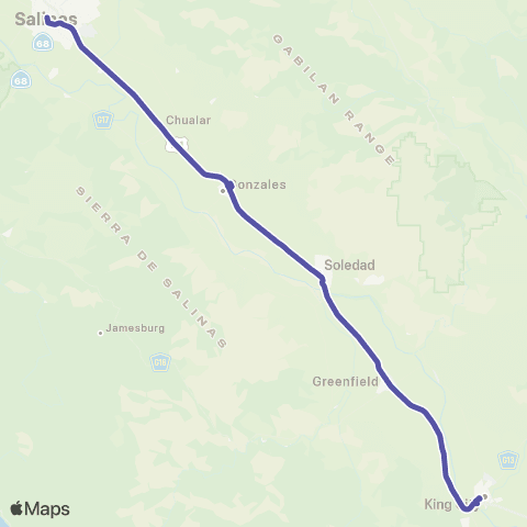 Monterey-Salinas Transit Salinas - King City Express map