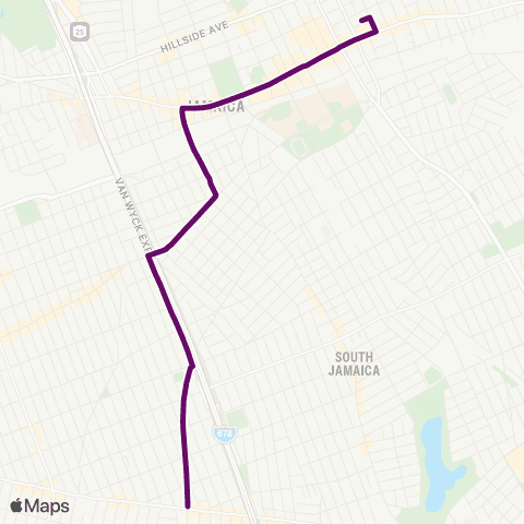 MTA Queens Jamaica - South Ozone Park map