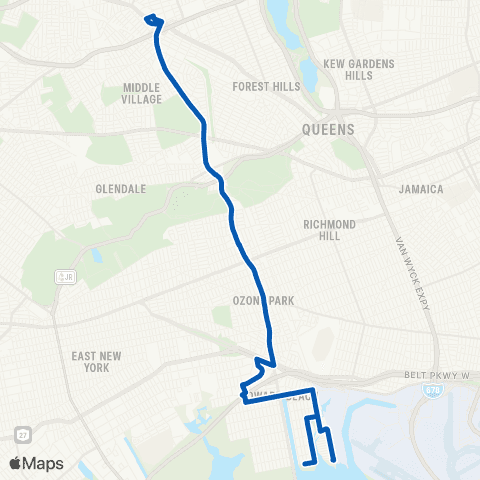 MTA Queens Howard Beach - Elmhurst map